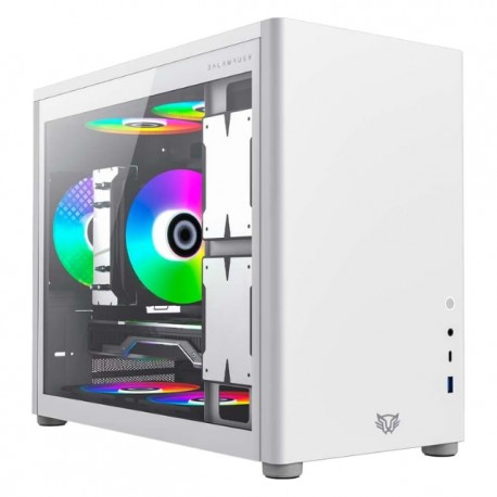 Gabinete Gamer Micro Torre ATX Eris Frost GI985 Legend Series / Blanco / No incluye ventiladores