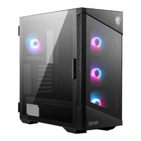 Gabinete MSI MPG VELOX 100R / Cristal Templado / Black /4 Fans RGB / USB 3.2 Tipo C / ATX