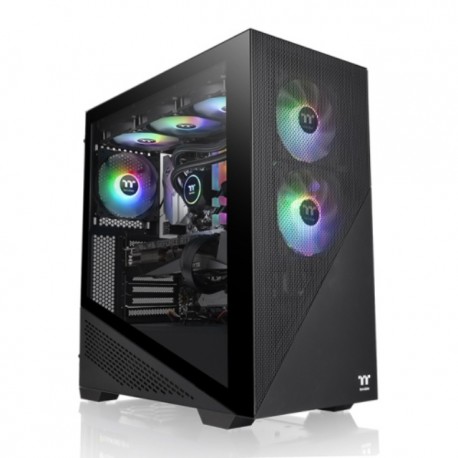 Gabinete Thermaltake Divider 370 TG Black ARGB / Midi-Tower, ATX/Micro-ATX/Mini-ITX / Cristal Templado / USB 3.0 / Sin Fuente /