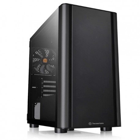 Gabinete Thermaltake V150 TG / Cristal Templado / Micro ATX / USB 3.0 / CA-1R1-00S1WN-00 / Incluye 1 Ventilador negro 120mm