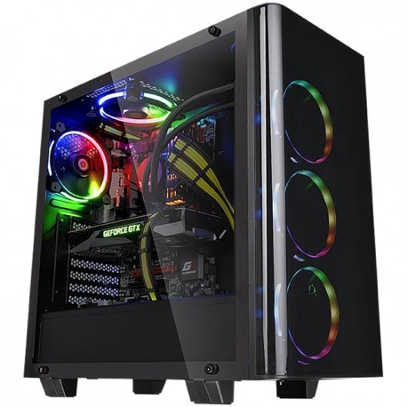 Gabinete Thermaltake View 21TG RGB / Negro / ATX / CA-1I3-00M1WN-00