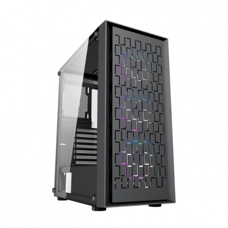 Gabinete Yaguaret BUSHIDO / LED RGB / Cristal Templado / ATX / Micro ATX / Mini ITX / USB 3.0 / CGBUSHIDOYGT / INCLUYE 3 VENTIL