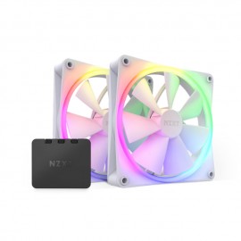 KIT 2 VENTILADOR NZXT 14CM F140 WHITE + CONTROL RGB/RF-R14DF-W1