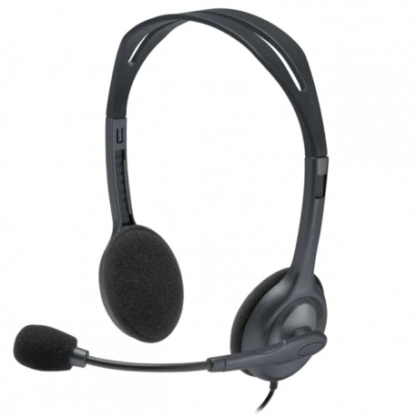 Diadema Logitech H111 Negra / Jack 3.5mm / Microfono / Ideal para Call Center / 981-000612