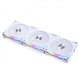 Kit 3 Ventiladores Lian Li UNI FAN SL120 V2 RGB / ARGB / Ventilador 120mm / Triple Pack / Blanco / SL120V2-3W