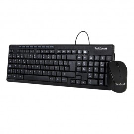 Kit de Teclado y Mouse Alambrico Techzone TZ19COMB01-LA