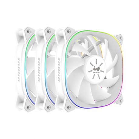 Kit de ventiladores InWin Sirius Extreme Pure ASE120P / paquete triple IW-FN-ASE120P-3PK / color blanco / 120 x 120 x 25 mm / P