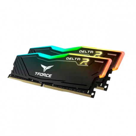 Memoria RAM 16GB DDR4 Team Group T-Force Delta RGB 3200Mhz Negras / Kit 2x8GB / TF3D416G3200HC16CDC01