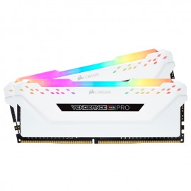 Memoria RAM DDR4 16GB 3600MHz Corsair Vengeance RGB PRO 2x8GB / Blancas / CMW16GX4M2C3600C18W