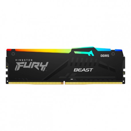 Memoria RAM Kingston Fury Beast RGB DDR5 / 5200MHz / 32GB / Non-ECC / CL40 / XMP / KF552C40BBA-32