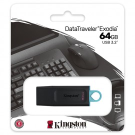 Memoria USB 3.2 64GB Kingston Datatraveler Exodia / DTX/64GB