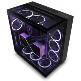 NZXT H9 Elite / ATX Mid Tower / Incluye 3 Ventiladores 120mm RGB Duo Fan / Capacidad de 10 Ventiladores / Soporta radiadores de