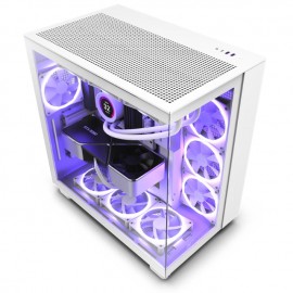 NZXT H9 Flow / ATX Mid Tower / Incluye 4 Ventiladores sin RGB / Capacidad de hasta Diez Ventiladores / Soporta radiadores de ha