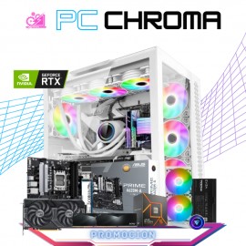 PC CHROMA / AMD RYZEN 5 7600 / RTX 4060 8GB / 16GB RAM DDR5 / 1TB SSD M.2 NVME / ENFRIAMIENTO LIQUIDO 360MM / FUENTE 700W 80+ E