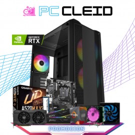 PC CLEID / AMD RYZEN 5 5500 / RTX 3050 8GB / 16GB RAM / 1TB SSD M.2 NVME / DISIPADOR DE TORRE ARGB / FUENTE 650W 80+ BRONZE / P