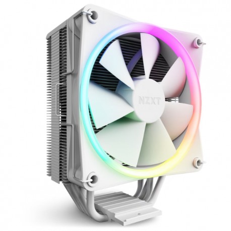 Disipador CPU NZXT T120 Blanco RGB/ Enfriador de Aire para CPU / Tubos de Cobre Conductivos / Rodamientos Dinámicos de Fluidos 