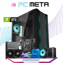 PC META / INTEL CORE I5-11400F / RTX 3060 12GB / 16GB RAM / 1TB SSD M.2 NVME / FUENTE 600W 80+ BRONZE / DISIPADOR DE TORRE RGB 