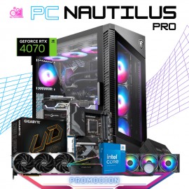 PC NAUTILUS PRO/ I5-14600KF / RTX 4070 12GB / 16GB RAM / 2TB SSD M.2 NVME / ENFRIAMIENTO LIQUIDO 360MM / FUENTE 750W 80+ BRONZE