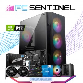 PC SENTINEL / INTEL CORE I5-13400 / NVIDIA RTX 4070 12GB / 16GB RAM / 1TB SSD M.2 NVME / FUENTE 700W 80+ BRONZE / DISIPADOR DE 