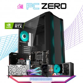 PC ZERO / AMD RYZEN 5 5600X / RTX 4060 8GB / 16GB RAM / 1TB SSD M.2 NVME / DISIPADOR DE TORRE ARGB / FUENTE 600W 80 BRONZE / PR