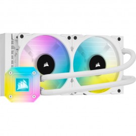 Sistema de Enfriamiento Liquido AIO Corsair H100i Elite Capellix White / Corsair iCUE RGB / 120mmX2 (220mm) Intel y Amd / CW-90