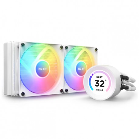 Sistema de Enfriamiento Liquido NZXT Kraken Elite 240 RGB / 240mm / RGB / Blanco / RL-KR24E-W1 /