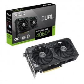 Tarjeta de Video GeForce RTX 4060 TI ASUS DUAL OC 8GB / Doble Ventilador / 128-bit / GDDR6 / DUAL-RTX4060TI-O8G