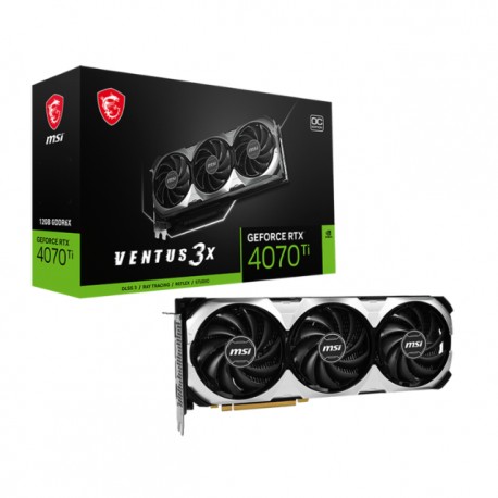 Tarjeta de video GeForce RTX™ 4070 Ti VENTUS 3X 12G OC, GDDR6X, DLSS 3 / 192 bit / PCI Express® Gen 4 / DP x 3 1.4a / HDMI™ x 1