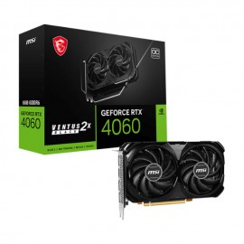 Tarjeta de Video MSI GeForce RTX™ 4060 VENTUS 2X BLACK 8G OC / 8GB GDDR6 / 128 bit / 3072 Cuda Cores / PCI Express® Gen 4 x 8 /