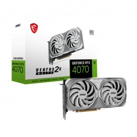 Tarjeta de Video MSI GeForce RTX™ 4070 VENTUS 2X WHITE 12G OC / 12GB 192-bit GDDR6X / PCI Express® Gen 4 / 912-V513-403