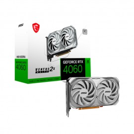 Tarjeta de video Nvidia MSI RTX 4060 Ventus 2X White 8G OC / DLSS 3 / Ray Tracing / 128-bit / 912-V516-030