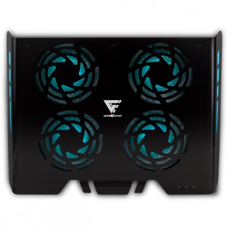 Base enfriadora Game Factor para Laptop CPG400 / 4 Ventiladores RGB / USB Aluminio / Negro