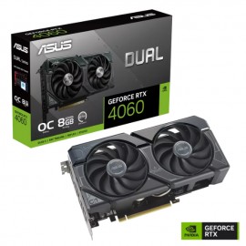 Tarjeta de Video RTX 4060 ASUS DUAL / 8GB GDDR6 OC / DUAL-RTX4060-O8G