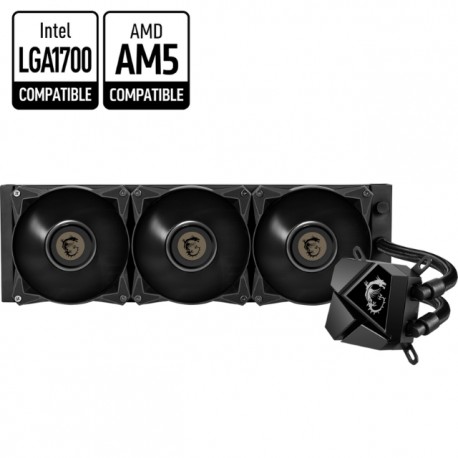 Enfriamento Líquido para CPU MSI Mag Coreliquid P360 / Ventilador Triple de 120mm 500 200RPM / Negro / PWN de 4.724 in / MAG CO