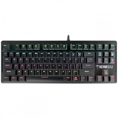 Teclado Gamer Mecanico Hermes E2 7 color / Mecánico / Switches Certificado por Gamdias / Retroiluminación con 7 colores / Ingle