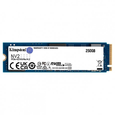 Unidad de Estado Solido M.2 KINGSTON / 250GB (SNV2S/250G) NV2 / PCIE 4.0, NVME / 2280