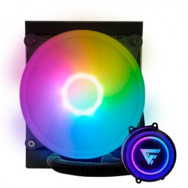 Enfriamiento LÍquido Game Factor Lqg501 120mm / RGB / TDP 150W / 1X Fan 120mm 70 Cfm / Negro / LQG501-BK