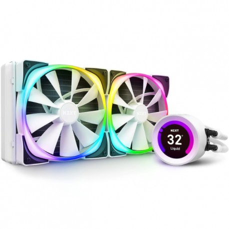 Enfriamiento Liquido NZXT Kraken Z63 RGB White / 280mm 140mmx2 / Pantalla 24 Bits / Intel y AMD / RL-KRZ63-RW