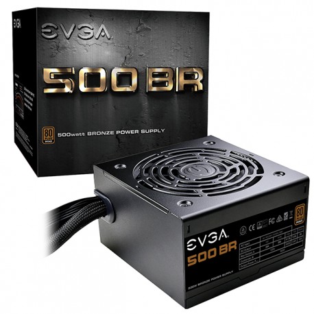 Fuente de poder 500W Certificacion 80+ Bronze EVGA 500BR 100-BR-0500-K1