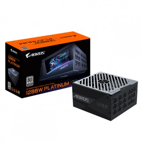 Fuente de Poder Gigabyte GP-AP1200PM / 1200W 80+ Platinum / Totalmente Modular / ATX / Condensadores Japoneses