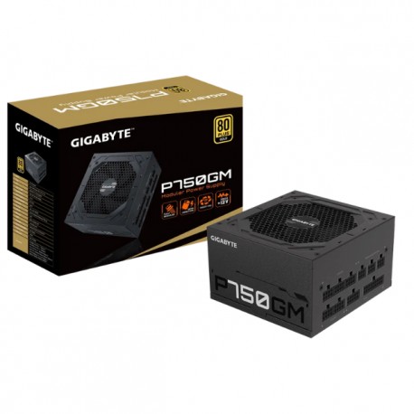 Fuente de poder Gigabyte GP-P750GM / 750W / 80 Plus Gold - Full Modular