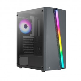 Gabinete Aerocool Blade-G-BK-v1, Cristal Templado, 4 Ventiladores RGB, ATX - Gabinete Aerocool Blade-G-BK-v1, Cristal Templado,