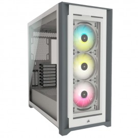 Gabinete Corsair iCue 5000X White RGB / Cristal Templado / USB 3.0 / Audio HD / 3 Ventiladores 120mm / CC-9011213-WW