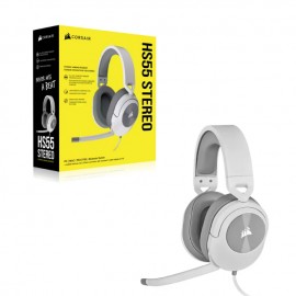 Diadema Corsair HS55 STEREO GRIS/BLANCO USB / Alámbrico / USB / PC / Mac / PS4 / PS5 / NINTENDO SWITCH / CA-9011261-NA