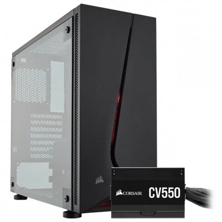 Gabinete Corsair SPEC 05 / Cristal Acrílico / CV550 80+ BRONZE / 1 Ventilador Incluido / ATX