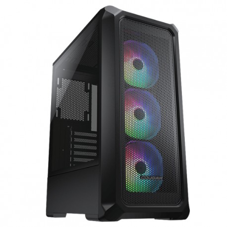 Gabinete Cougar Archon 2 Mesh RGB / Cristal Templado / Midi-Tower, ATX/Micro ATX/Mini-ITX / USB 2.0/3.0 / Sin Fuente / 3 Ventil