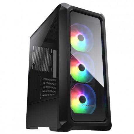 Gabinete Cougar Archon 2 RGB / Negro / ARGB / Mid Tower Case / Cristal Templado / 3 Ventiladores / 385CC50.0003