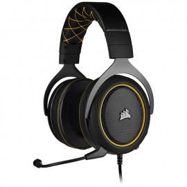 Diadema Corsair HS60 Pro Surround Edition Amarillo con Microfono / 7.1 Canales (con Adaptador USB - Solo PC) Alambrica Estereo 